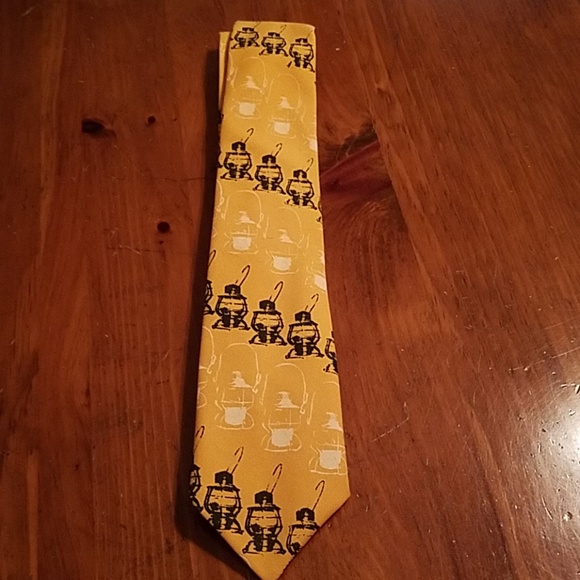 unknown Other - Gold Railroad Lantern Design Tie